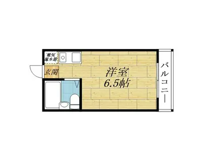 ソサエティ山手(ワンルーム/3階)の間取り写真