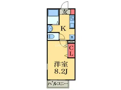 セレ緑町(1K/2階)の間取り写真
