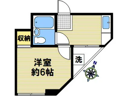 サンセットクレールIII(1K/3階)の間取り写真