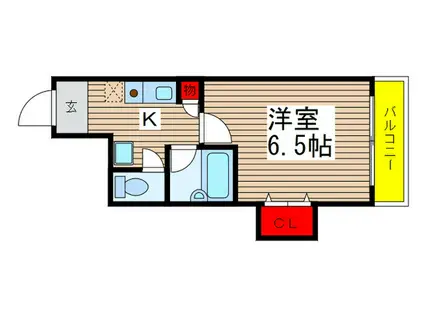 マドンナ西千葉(1K/4階)の間取り写真