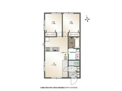 エスト大袋(2SLDK/2階)の間取り写真