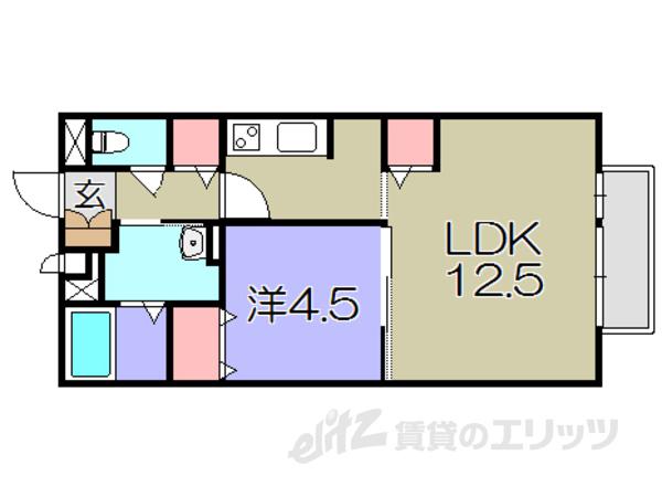 FELICE(1LDK/1階)の間取り写真