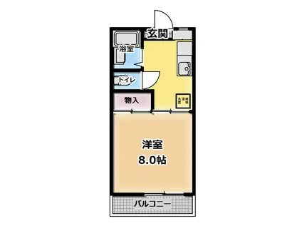 フレグランス堀陣(1K/2階)の間取り写真