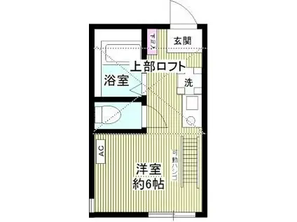 G・Aヒルズ弥生台(ワンルーム/2階)の間取り写真