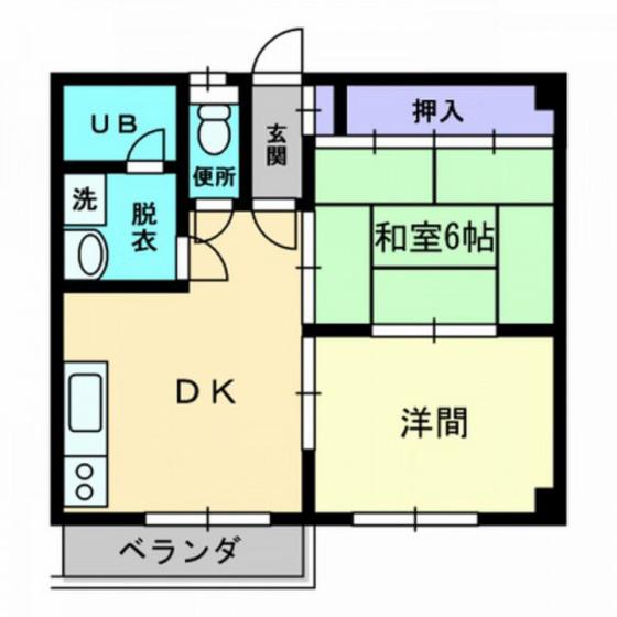 メゾンOGO A(2DK/3階)の間取り写真