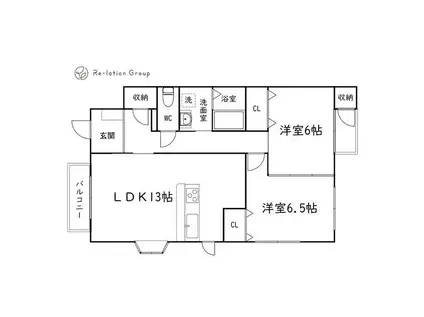 シュプールしのはらXIII(2LDK/1階)の間取り写真