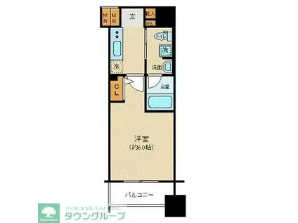 メインステージ平和島II(1K/8階)の間取り写真