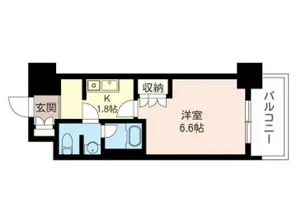 エスティメゾン武蔵小金井(1K/11階)の間取り写真