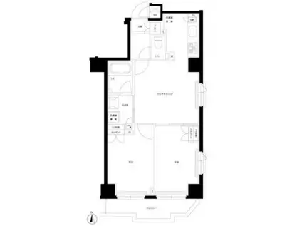 ルーブル両国弐番館(2LDK/3階)の間取り写真