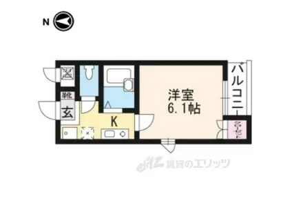 クレイドル・アラキ(1K/2階)の間取り写真