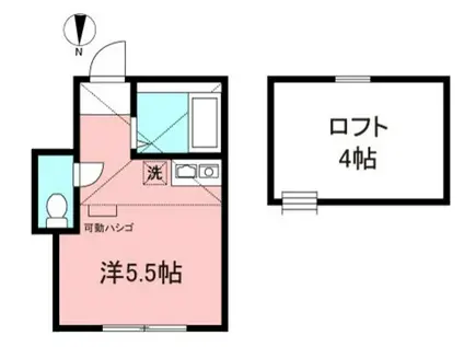ユナイト大岡プルメリア(ワンルーム/2階)の間取り写真