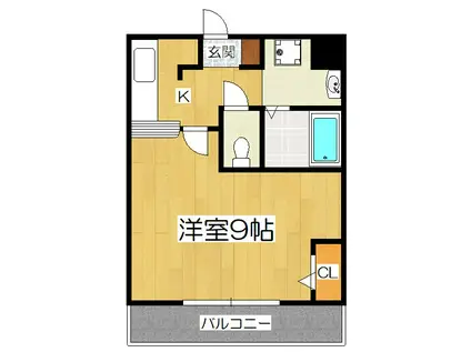 LEO VIVACE(1K/3階)の間取り写真