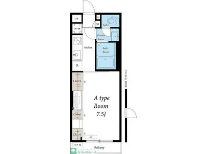 リブリ・ホープ(1K/2階)の間取り写真