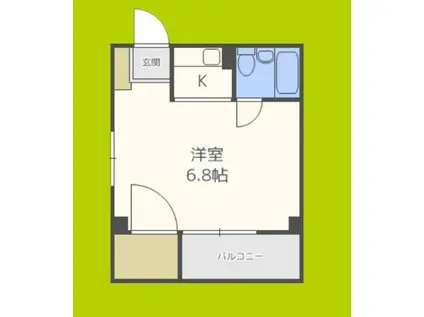 近藤ビル(ワンルーム/3階)の間取り写真