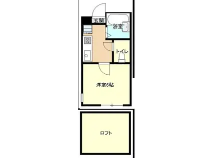 ウィステリアK(1K/1階)の間取り写真