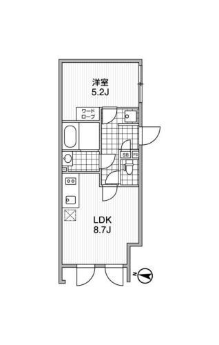 ALERO参宮橋(1LDK/3階)の間取り写真