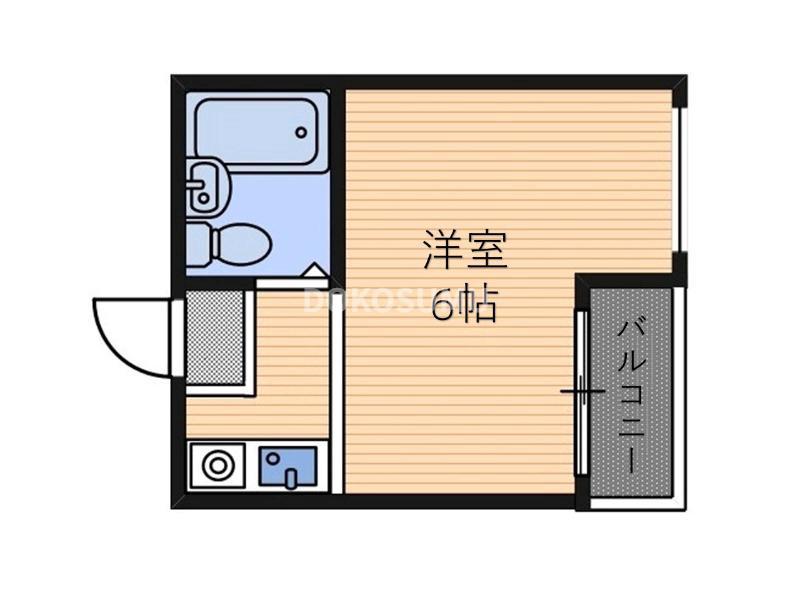 アールユーアイ21(ワンルーム/3階)の間取り写真