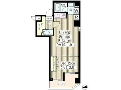 PRIMA STELLA秋葉原(1LDK/4階)の間取り写真