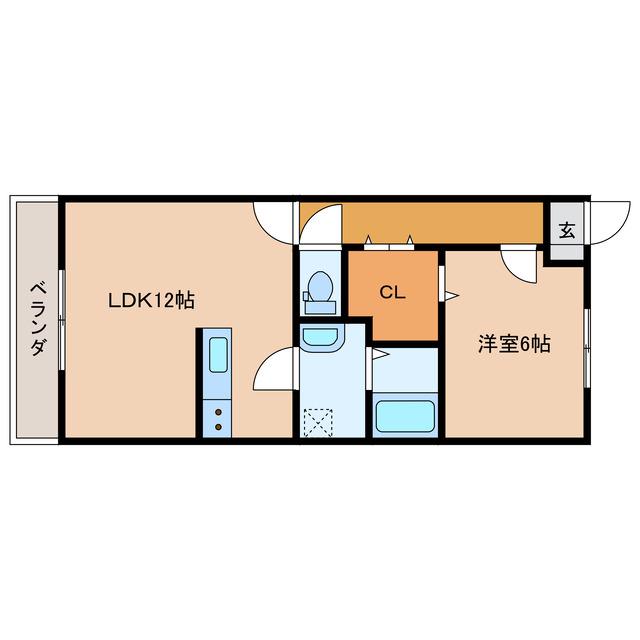 LIEN12(1LDK/1階)の間取り写真