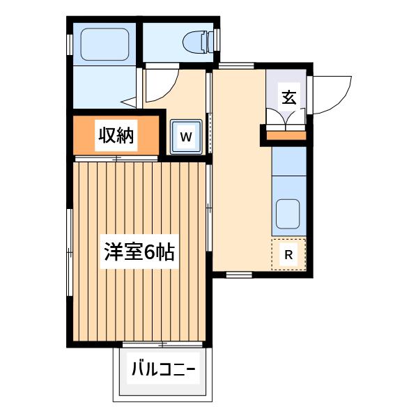 プチラパン4(1K/2階)の間取り写真