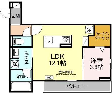 ANNAMARIE F(1LDK/3階)の間取り写真