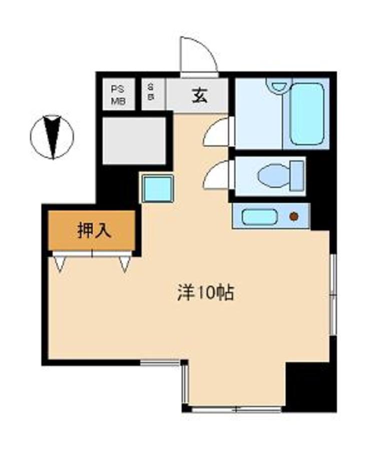 関口ビル(ワンルーム/6階)の間取り写真