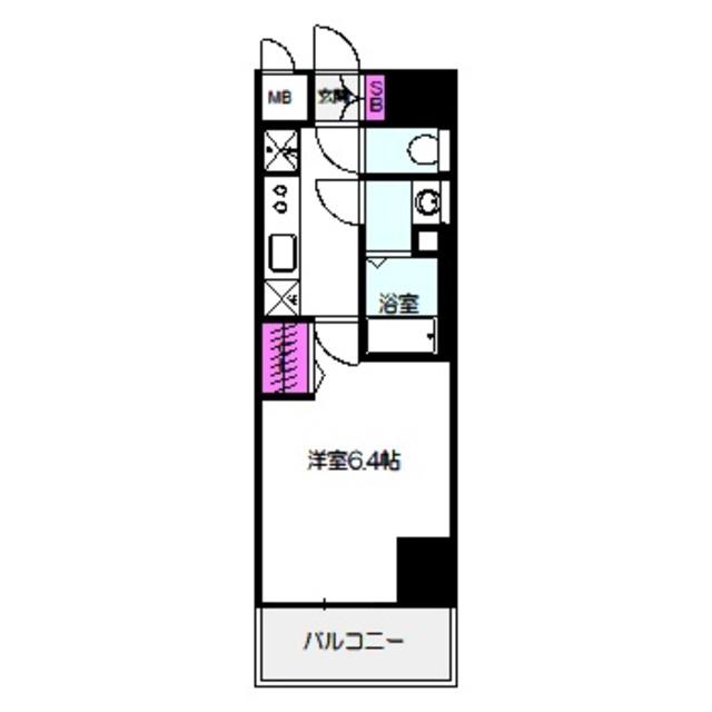 プレサンス桜ノ宮イーサリアル(1K/11階)の間取り写真