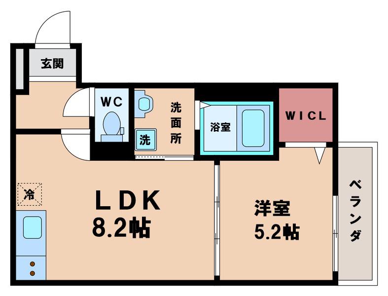 フジパレス帝塚山II番館(1LDK/1階)の間取り写真