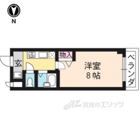 PAIR PREMIER(1K/2階)の間取り写真