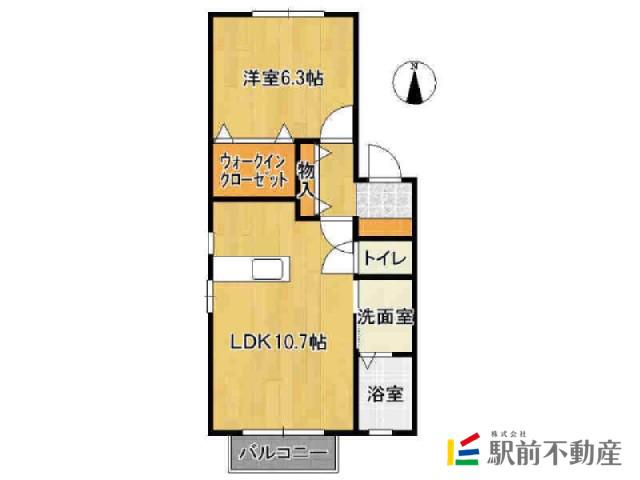 シャーメゾンさくら(1LDK/1階)の間取り写真