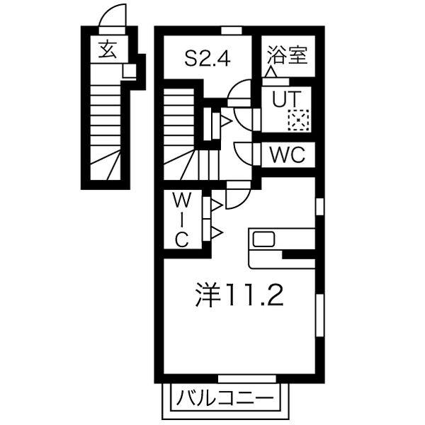 SOLEIL HINA(ワンルーム/2階)の間取り写真