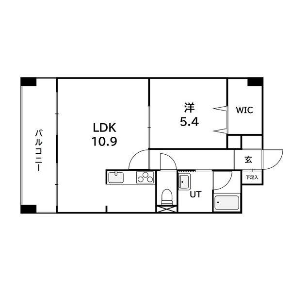 ラフォーレ札幌(1LDK/3階)の間取り写真