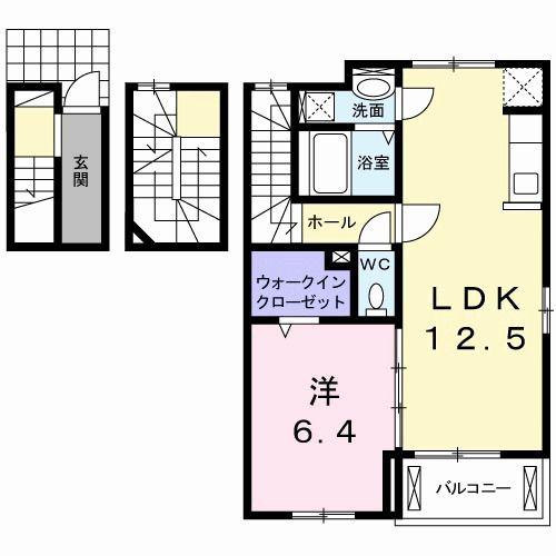 アロッジオEX(1LDK/3階)の間取り写真