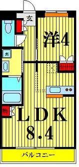 エトワールII(1LDK/1階)の間取り写真