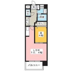 ARTIZA上前津II(1LDK/9階)の間取り写真