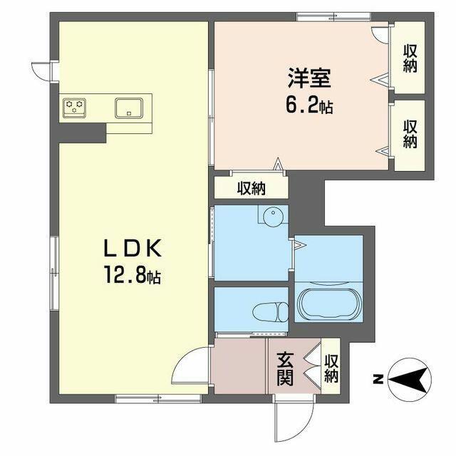 ドーセットアベニュー(1LDK/1階)の間取り写真