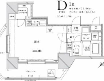 セジョリ駒込(ワンルーム/2階)の間取り写真