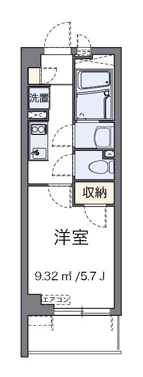 リレーション中野(1K/2階)の間取り写真