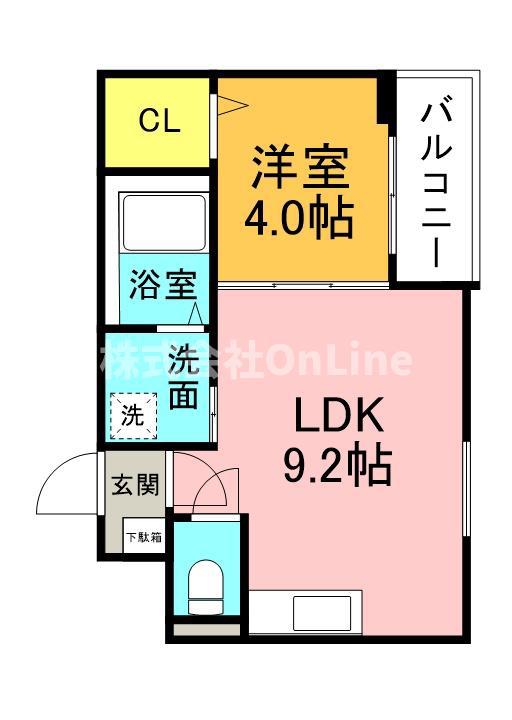 LUCE PRIMA(1LDK/2階)の間取り写真