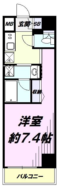 メインステージ立川(1K/11階)の間取り写真