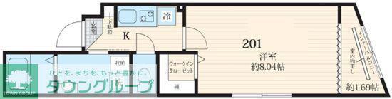 フォセット横浜大口通(1K/3階)の間取り写真