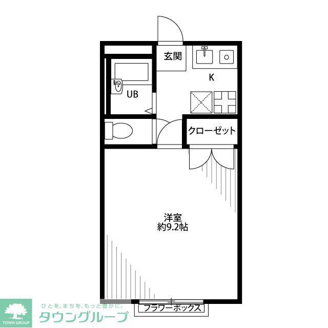 アムール石橋(1K/2階)の間取り写真