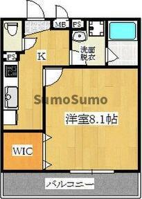 KTIレジデンス福町B(1K/1階)の間取り写真