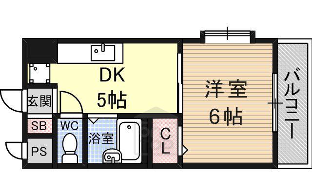 ルミエールM(1DK/3階)の間取り写真