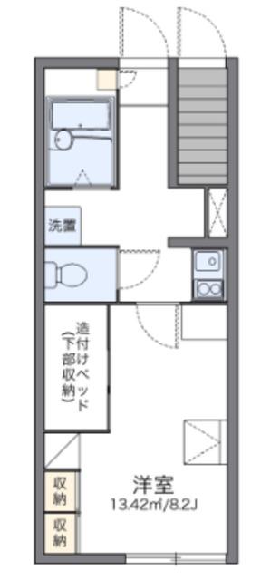 レオパレスHSI RIVERII(1K/1階)の間取り写真