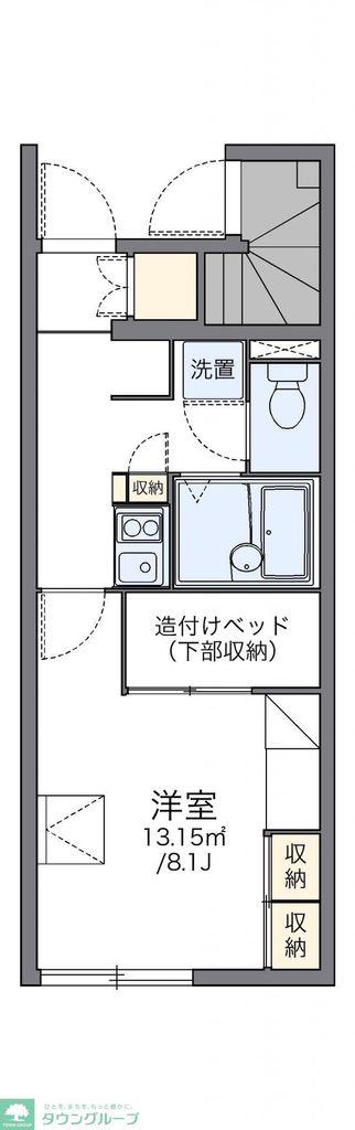 レオパレスエーレIII(1K/1階)の間取り写真