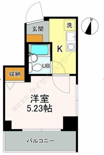 目黒シティカラバナ(1K/4階)の間取り写真