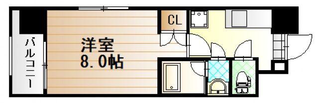 ロアール榎町(1K/5階)の間取り写真
