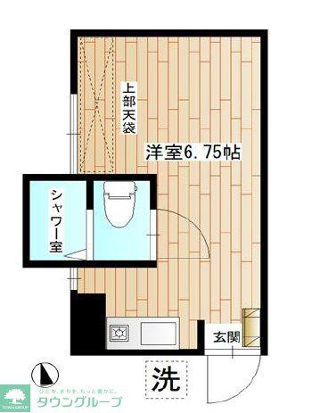 富士見昭和ビル(ワンルーム/1階)の間取り写真