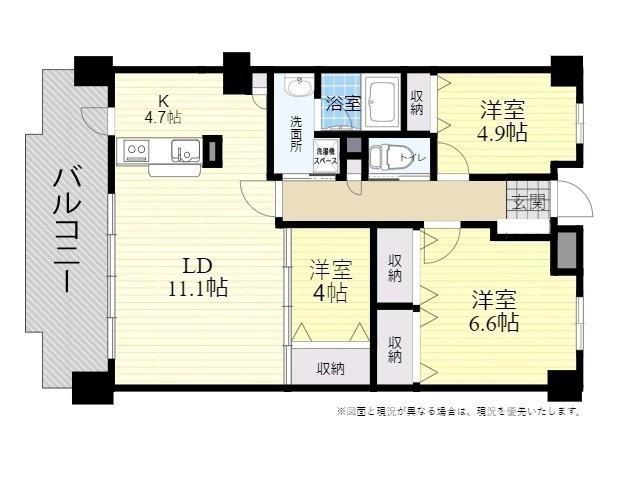 ステイブル城南(3LDK/3階)の間取り写真